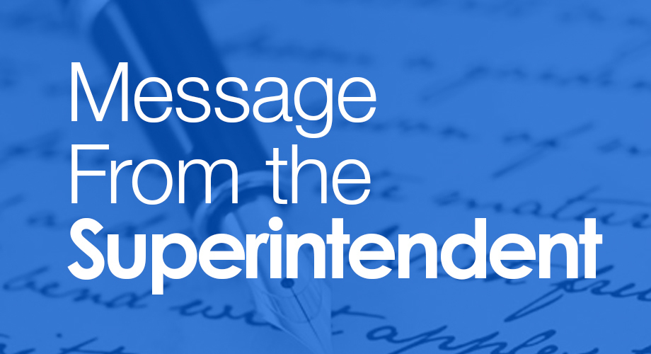 message from the superintendent